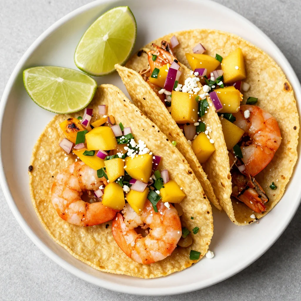 Spicy Shrimp Tacos With Mango Salsa For NFL Playoff Parties