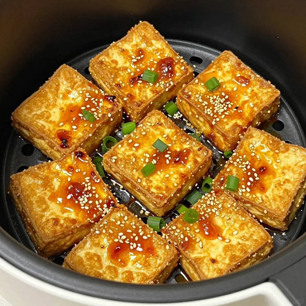 Crispy Air Fryer Tofu Bites with Sweet Chili Sauce