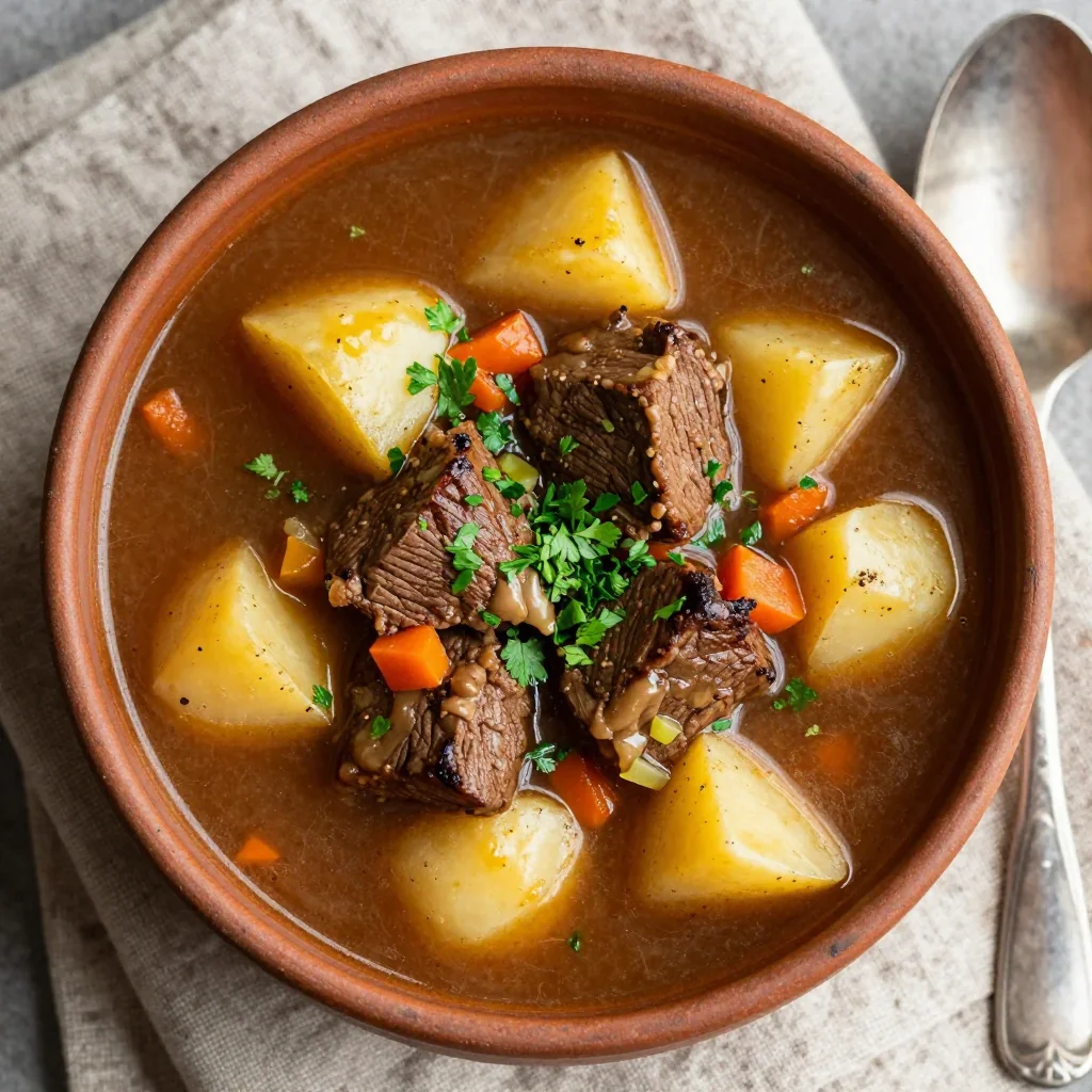 Winter Comfort Slow Cooker Beef and Potato Soup