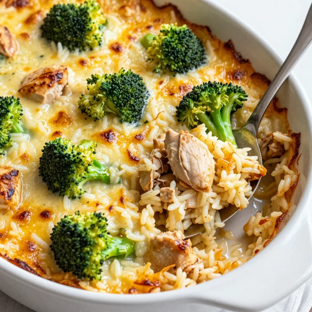 Kid Friendly Chicken and Broccoli Rice Casserole