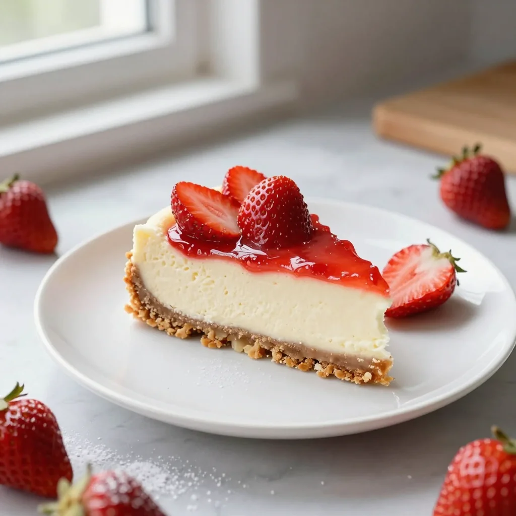 Strawberry Cheesecake No Bake with Graham Crust