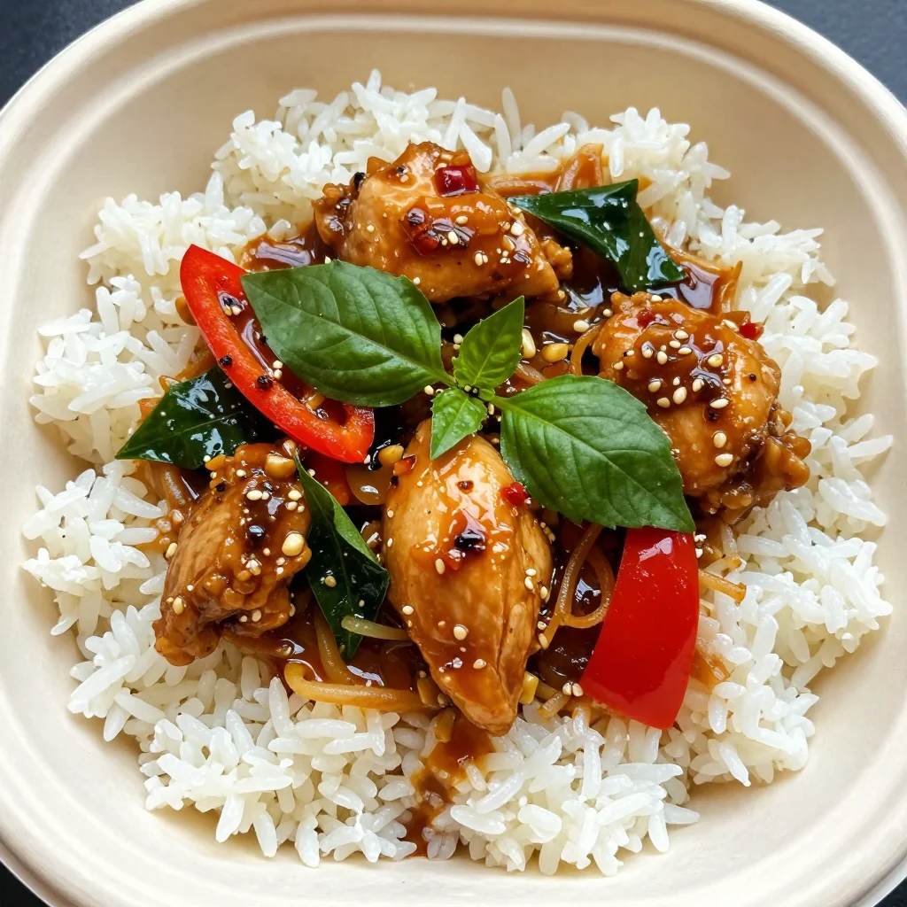 Meal Prep Thai Basil Chicken with Jasmine Rice
