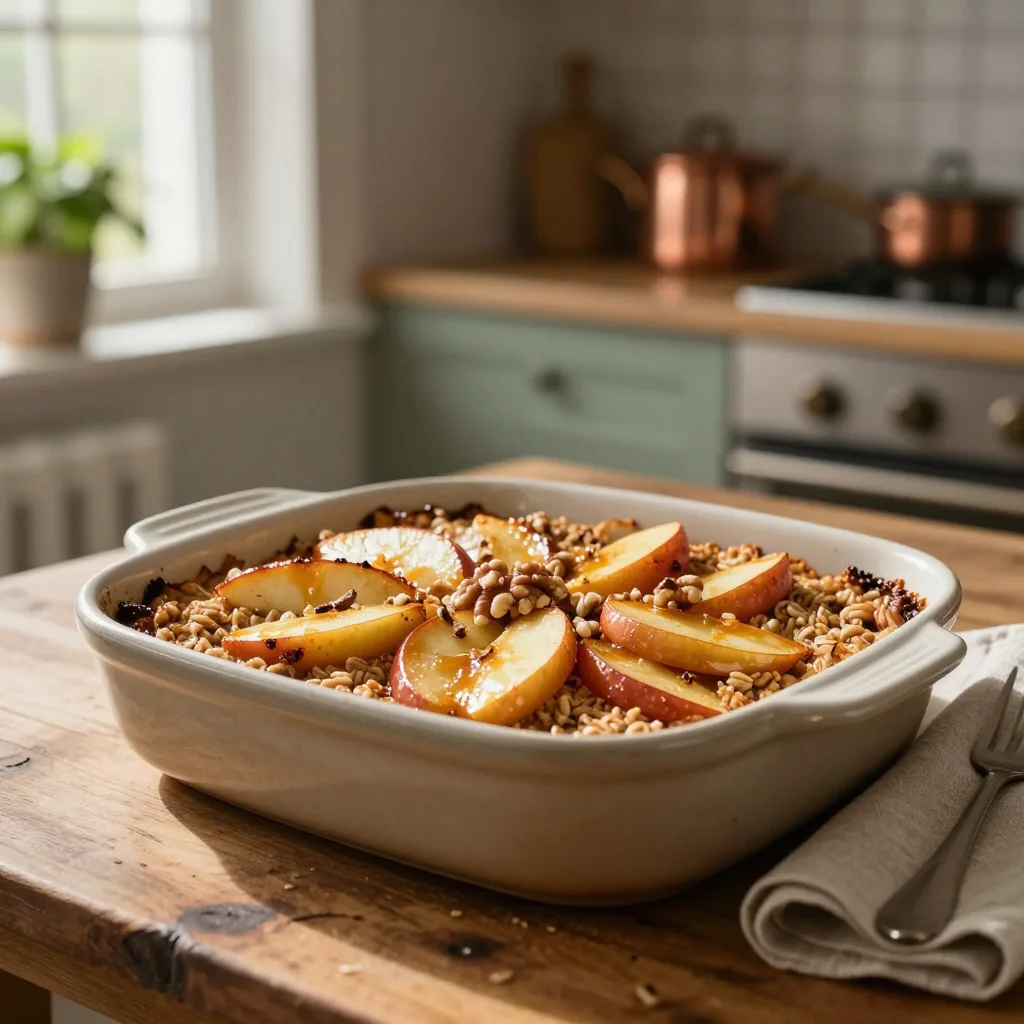 Baked Oatmeal with Apple Cinnamon and Walnuts