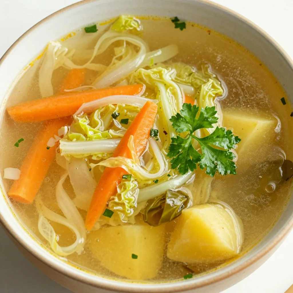 New Year's Detox Cleansing Broth with Cabbage