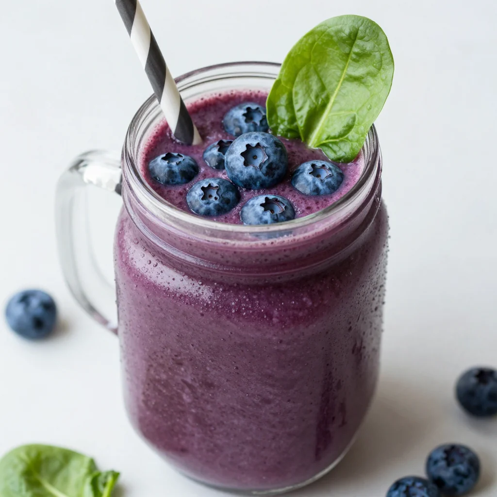 Blueberry Spinach Detox Smoothie for Antioxidants