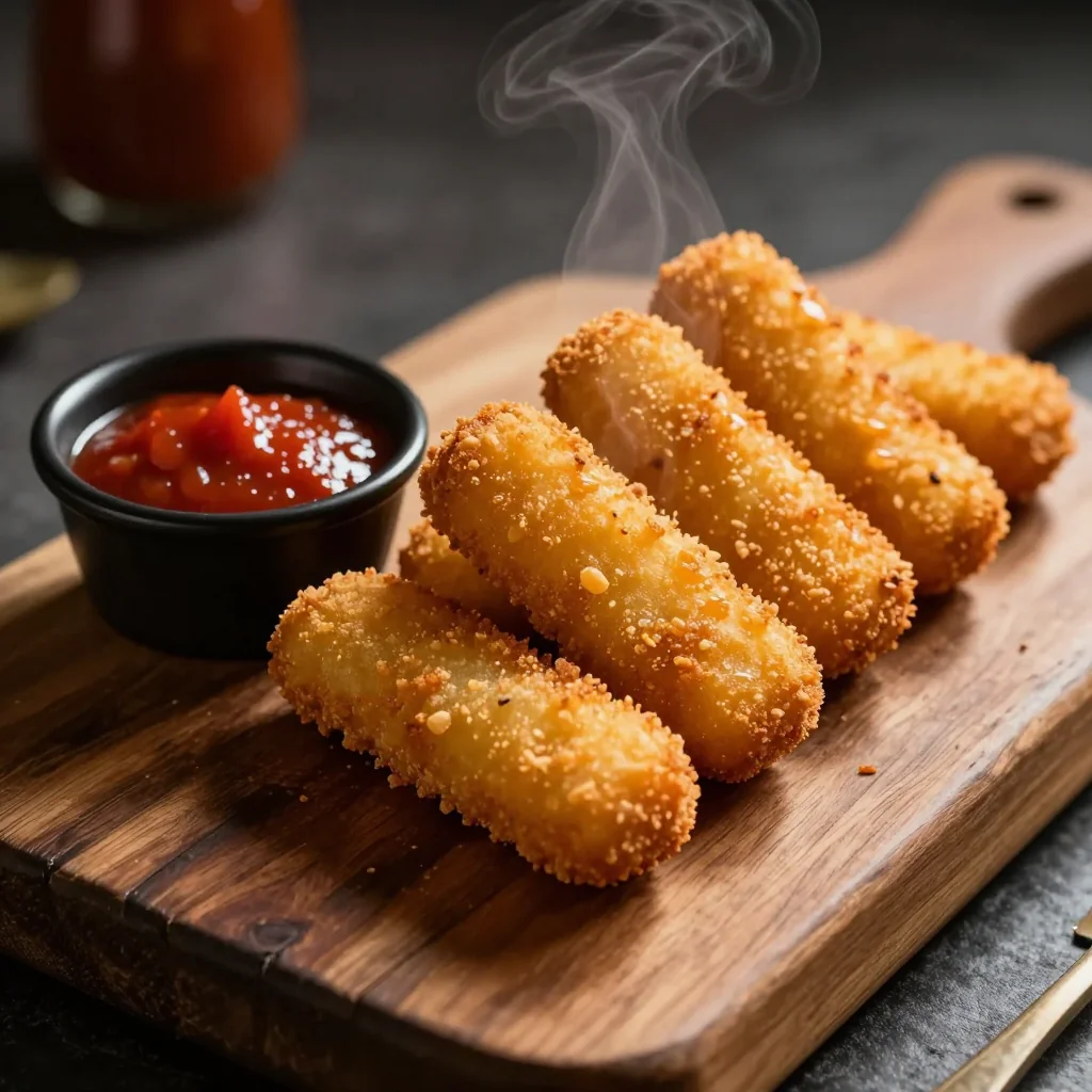 Crispy Air Fryer Mozzarella Sticks with Marinara