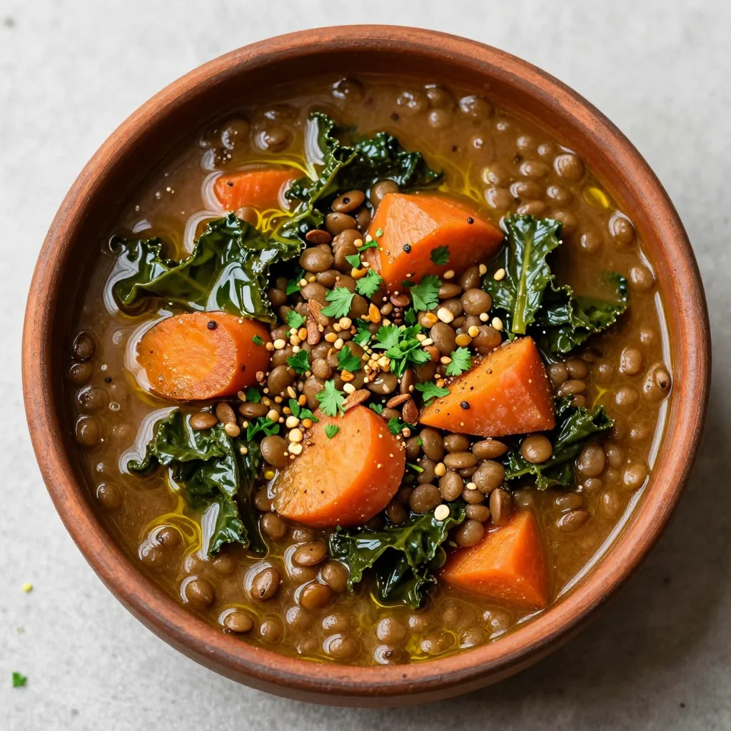 hearty lentil and kale stew for nourishing january family supper