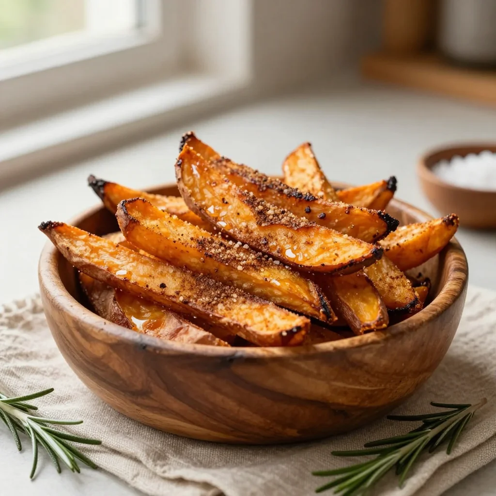 Baked Sweet Potato Fries with Cinnamon Sugar