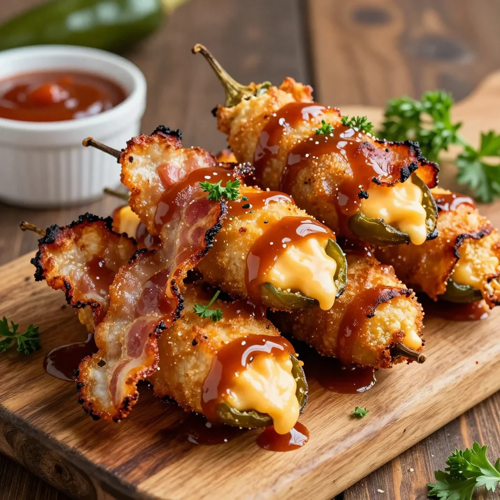 BBQ Bacon Wrapped Jalapeño Poppers for NFL Finals