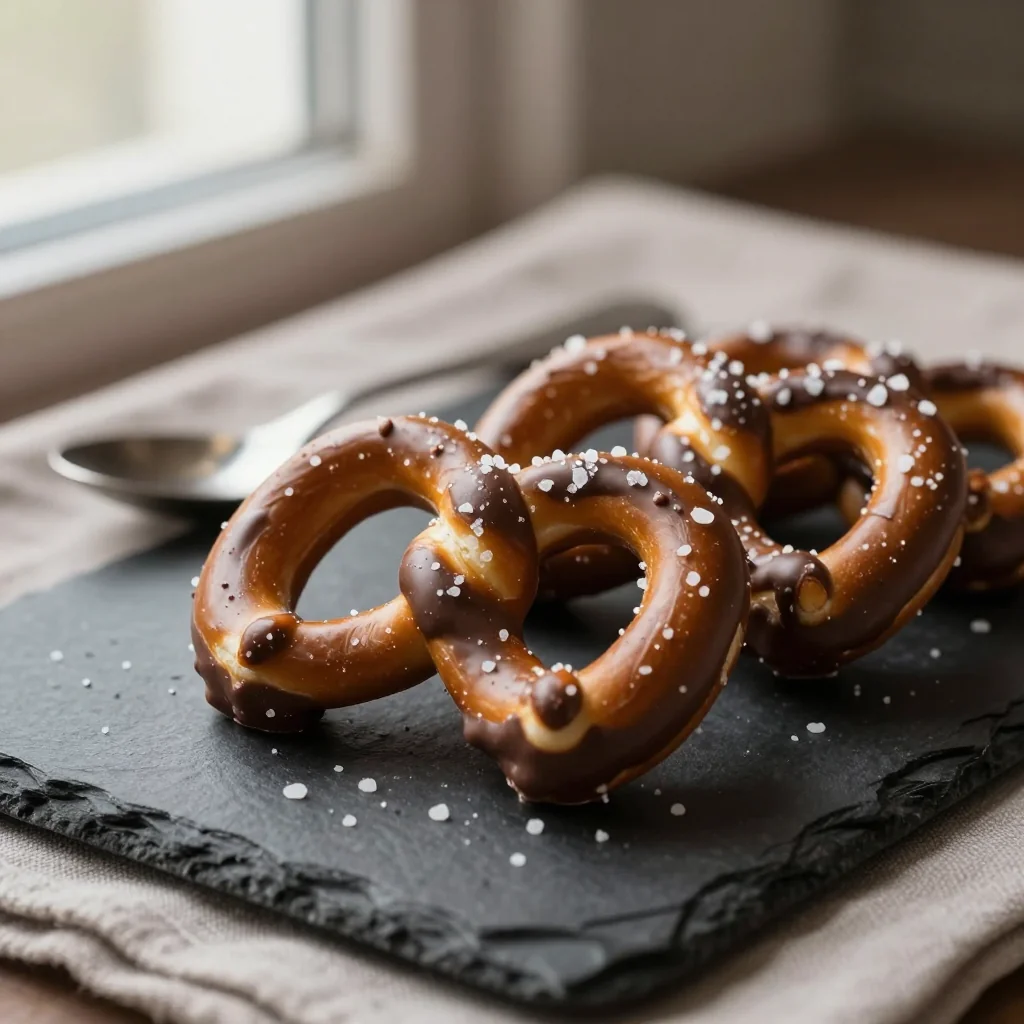 Chocolate Covered Pretzels with Sea Salt