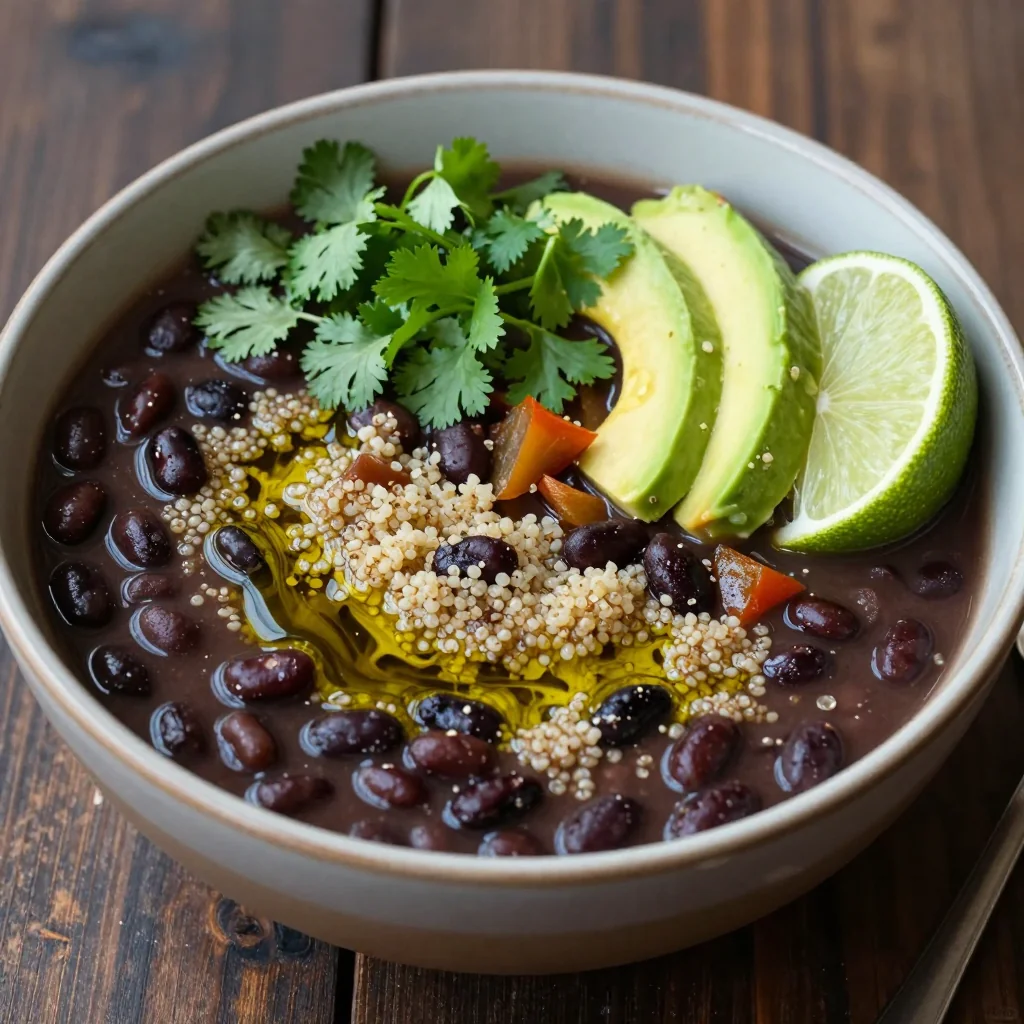 Hearty Black Bean and Quinoa Soup for Detox
