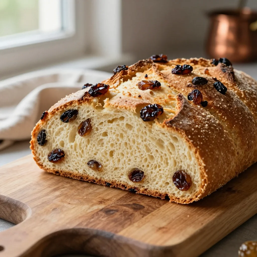 Traditional Irish Soda Bread with Raisins
