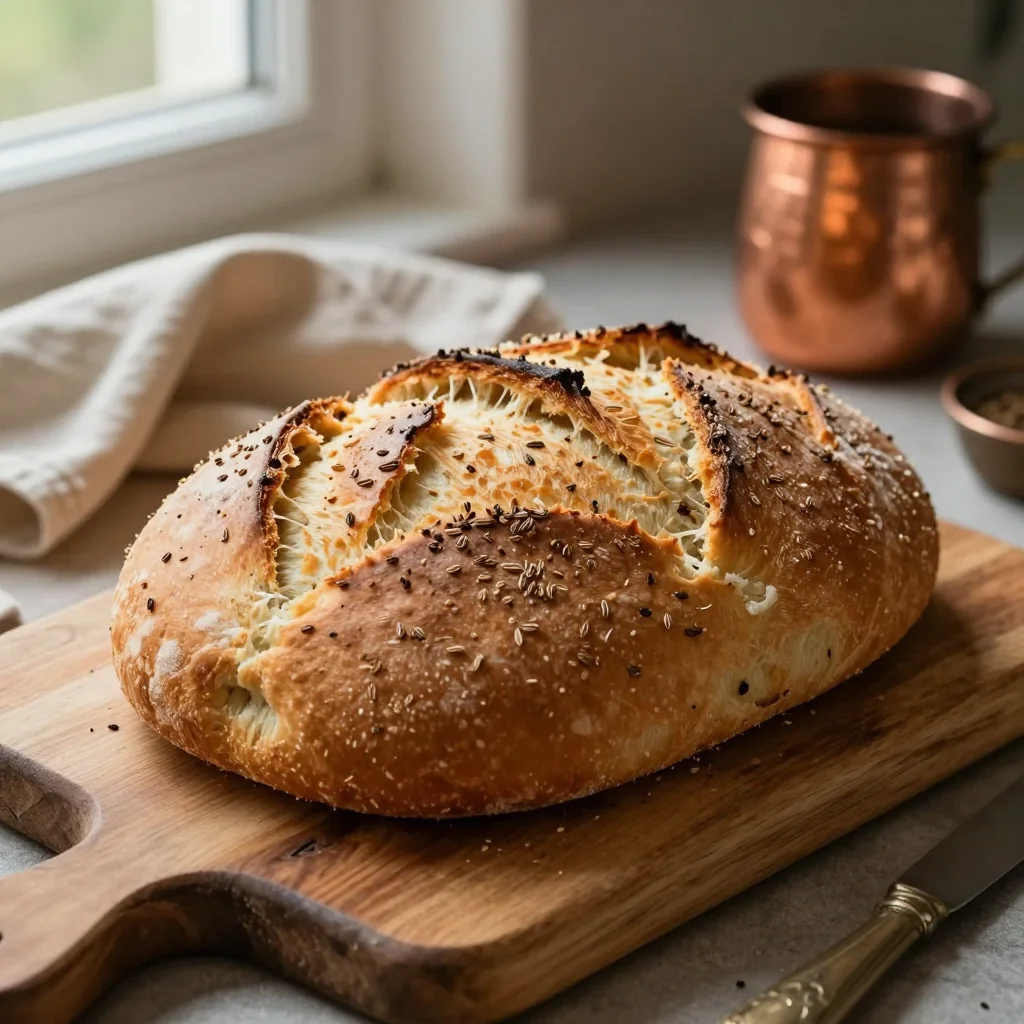Traditional Irish Soda Bread with Caraway Seeds