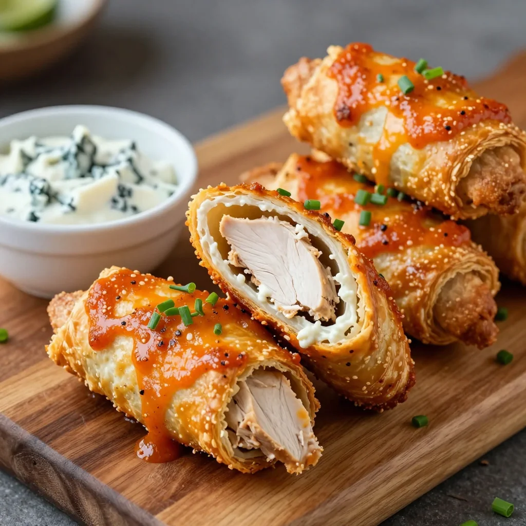 NFL Playoff Buffalo Chicken Roll Ups with Cream Cheese