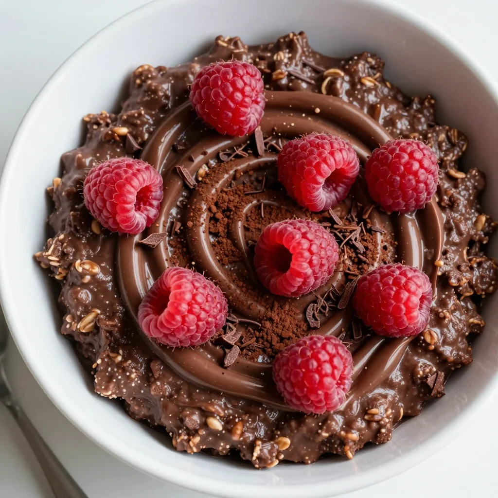 Warm Double Chocolate Oatmeal for a Decadent Treat