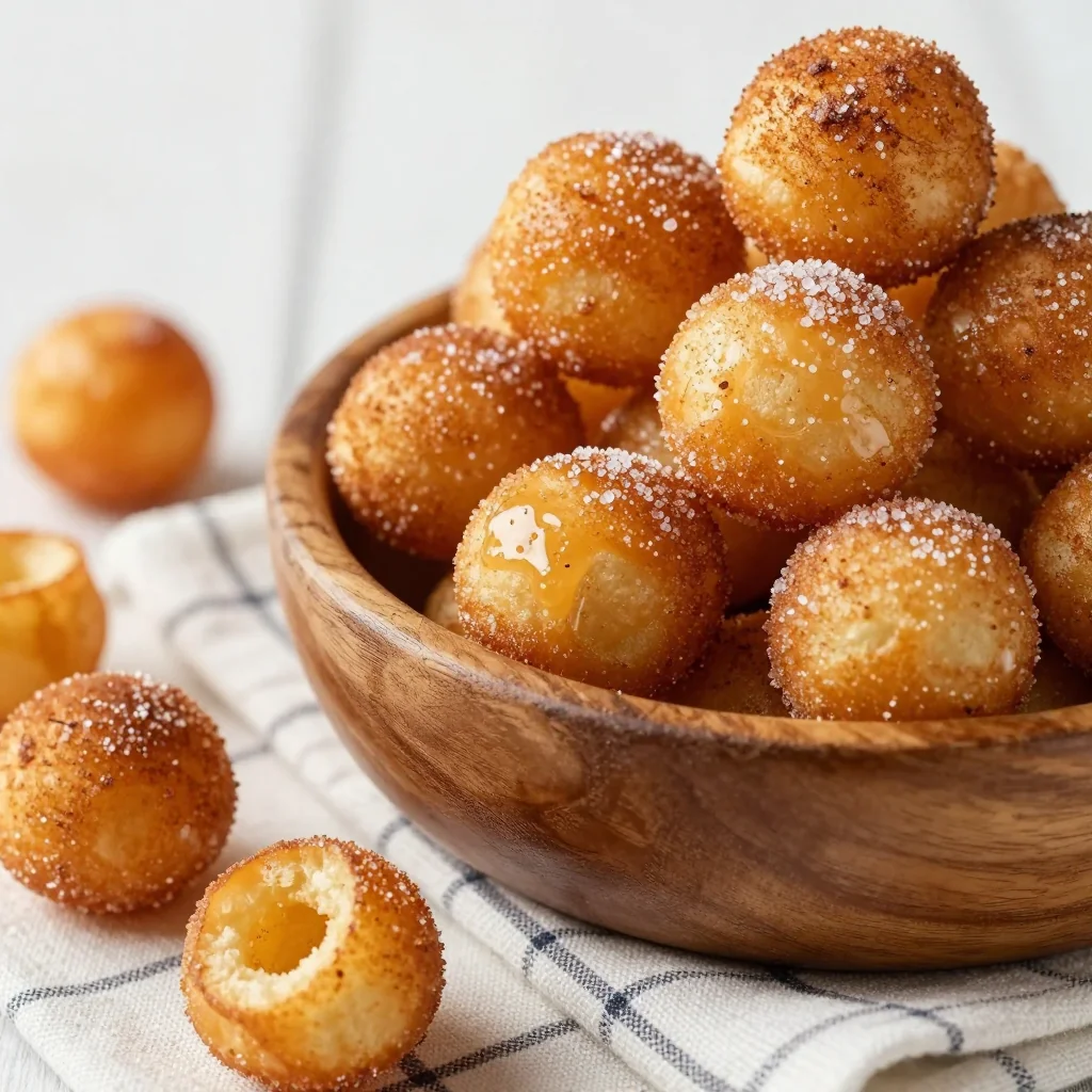 Warm Cinnamon Sugar Donut Holes for Cozy January Treats