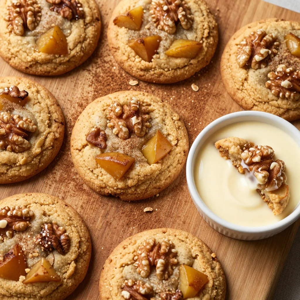 Warm Cinnamon Apple Oatmeal Cookies for NFL Parties
