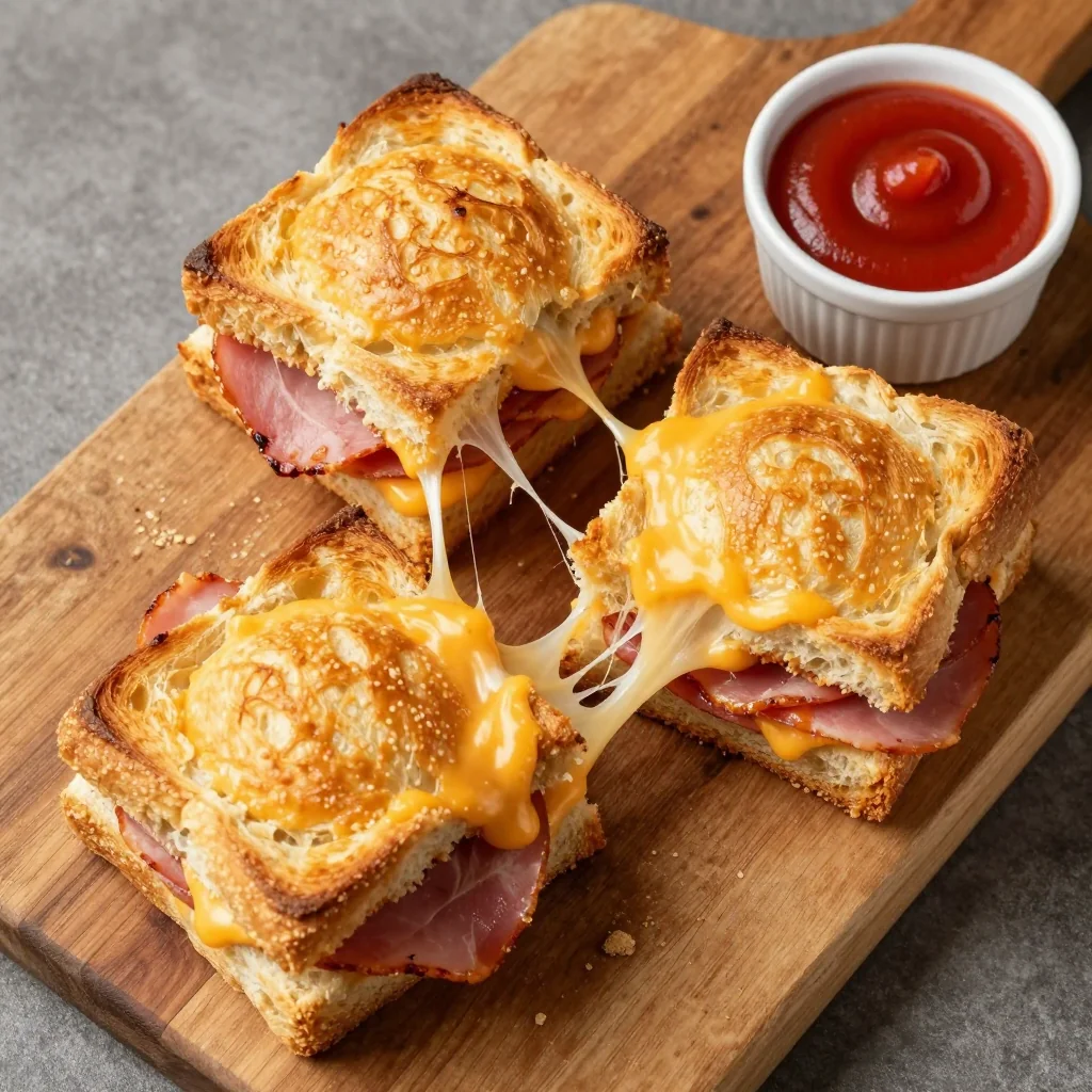 Kid-Friendly Grilled Cheese and Ham for Dinner