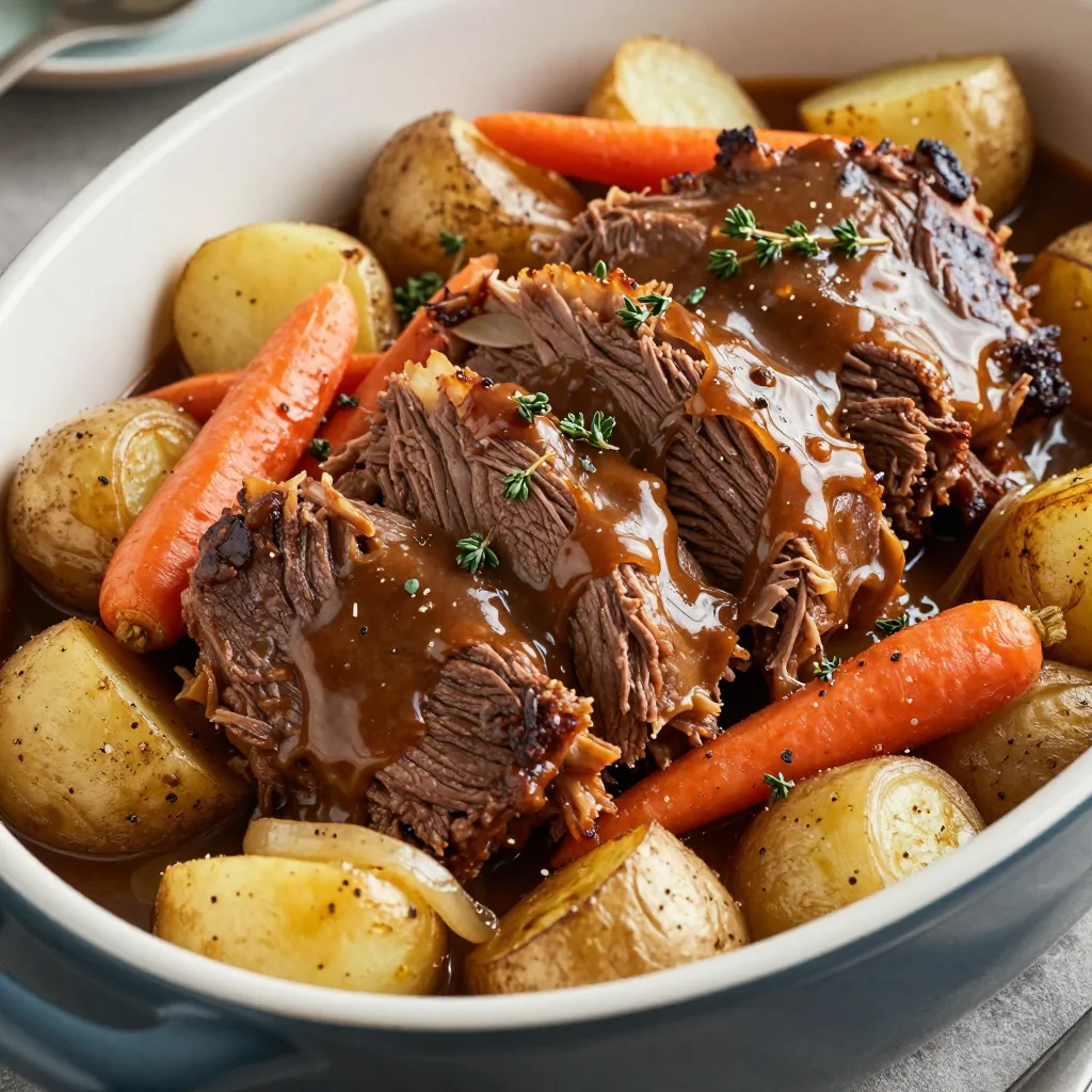 Slow Cooker Pot Roast with Gravy for MLK Day Feast