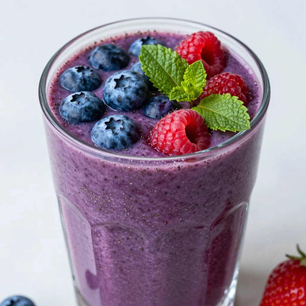 New Year's Day Very Berry Detox Smoothie for Antioxidants