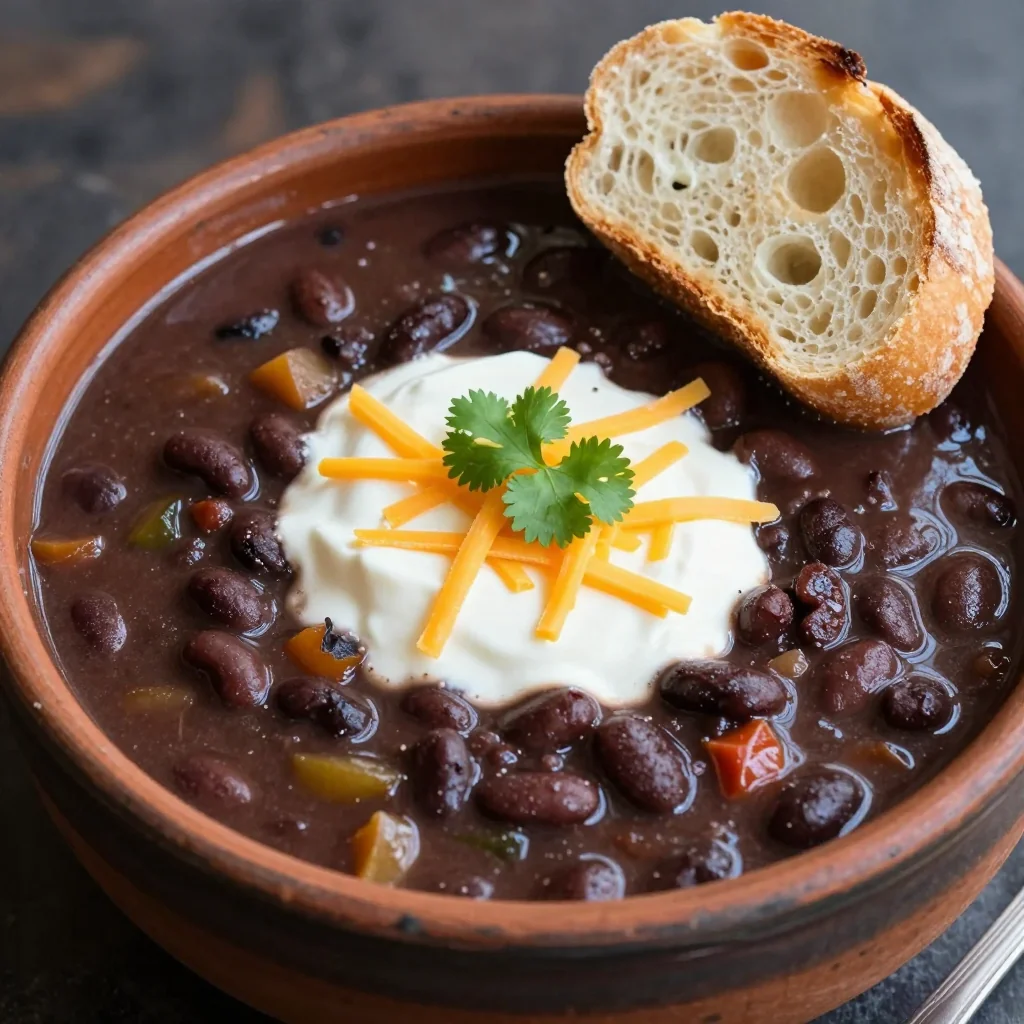 Hearty Black Bean Soup That Cleans Out The Pantry