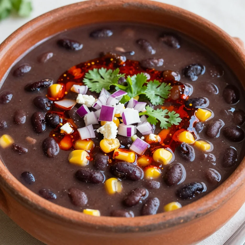 Spicy Black Bean and Corn Soup for Pantry Clean Out