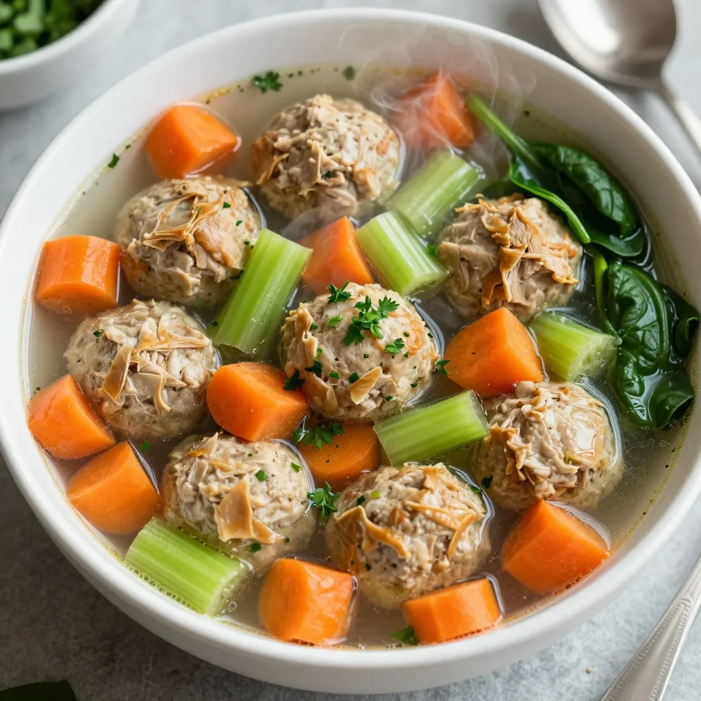 Healthy Turkey Meatball Soup for New Year's Goals