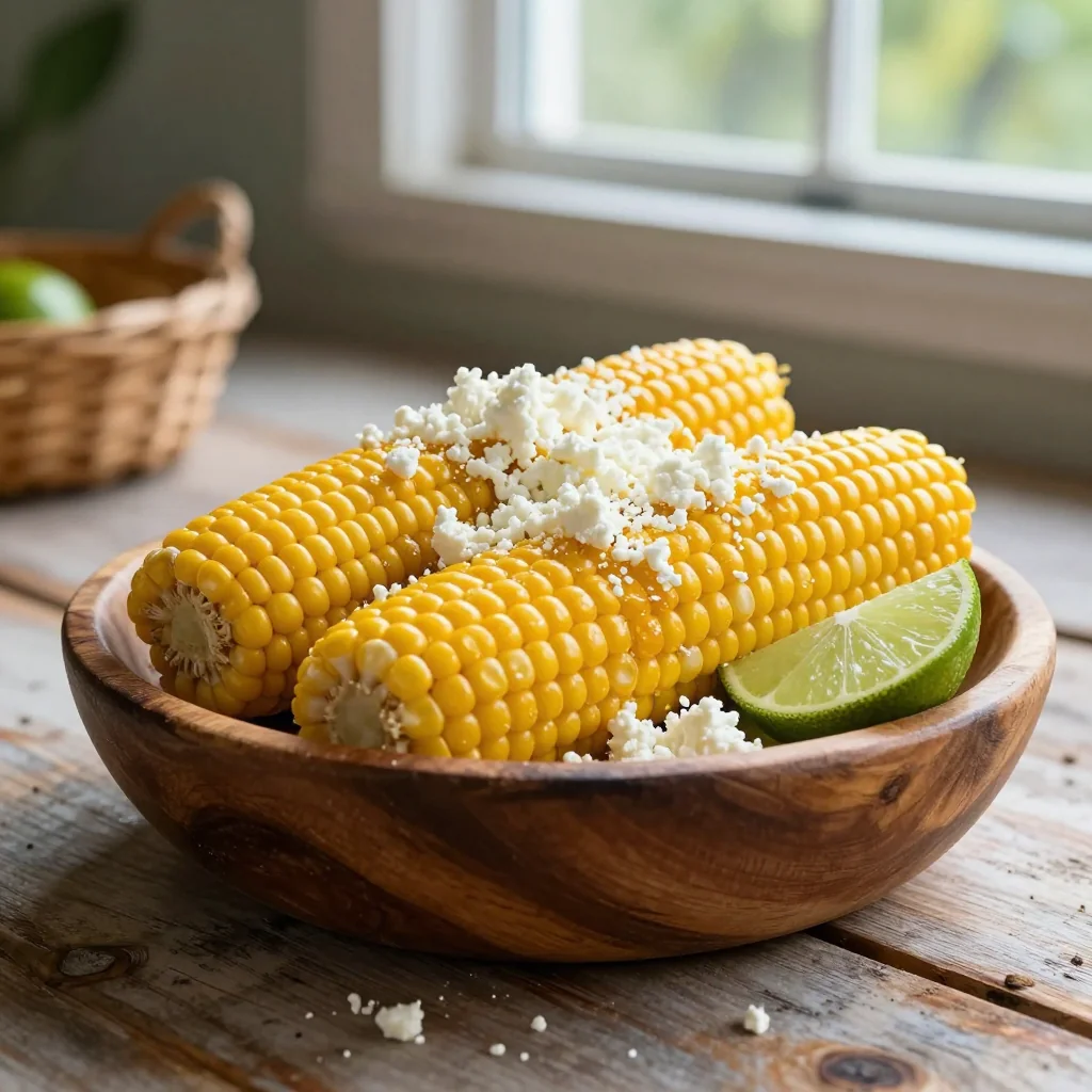 Garlic Butter Corn with Cotija and Lime