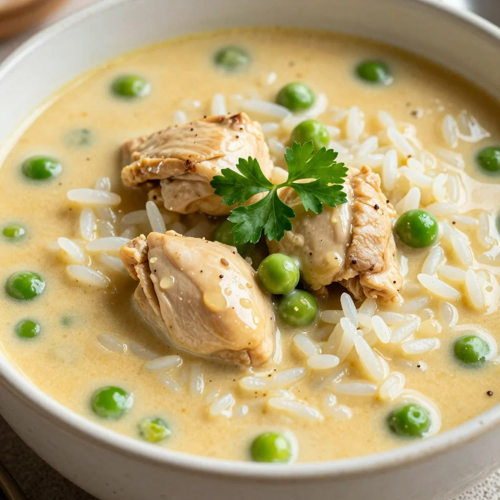 Freezer-Friendly Creamy Chicken and Rice Soup