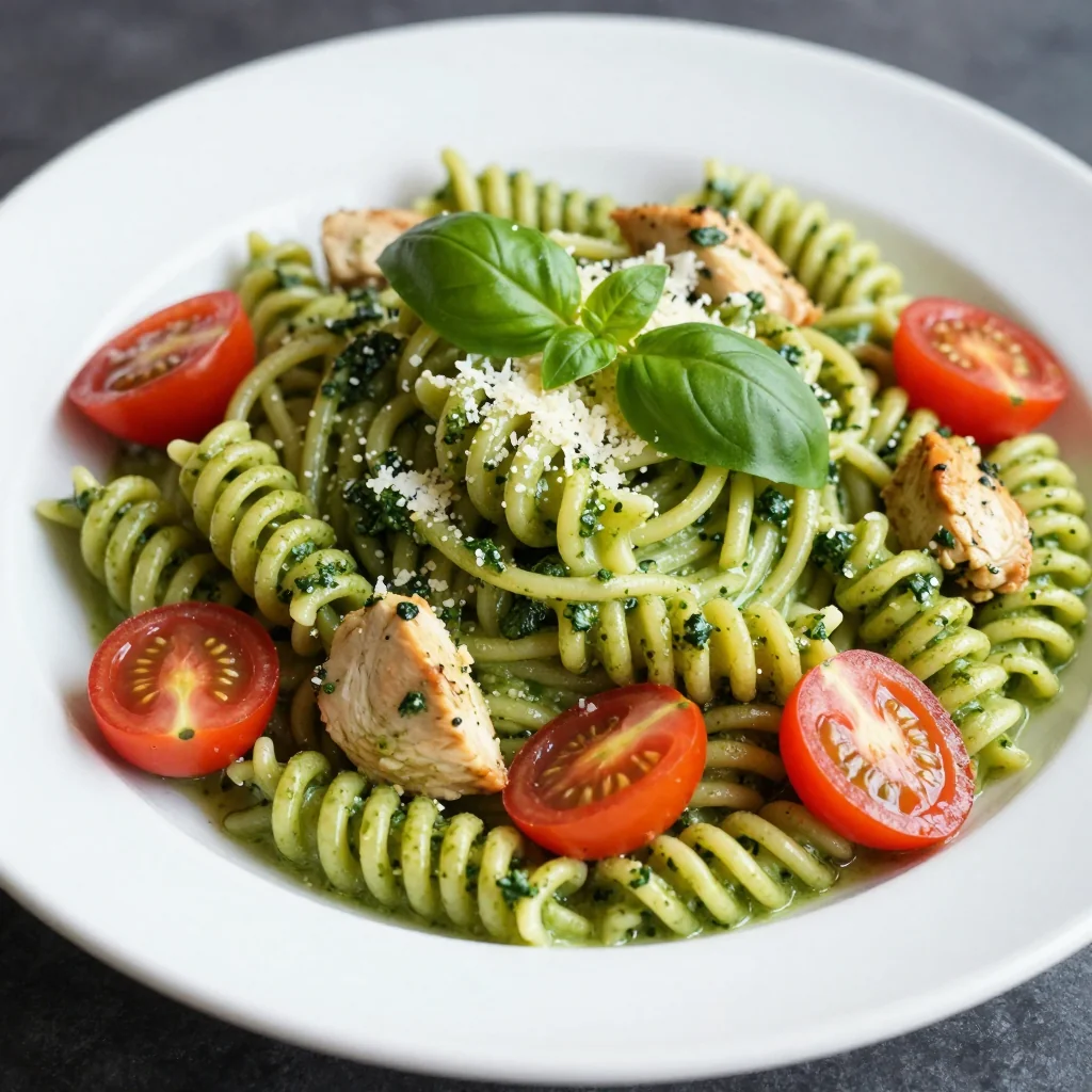 Kid Friendly Pesto Pasta with Hidden Spinach Sneak
