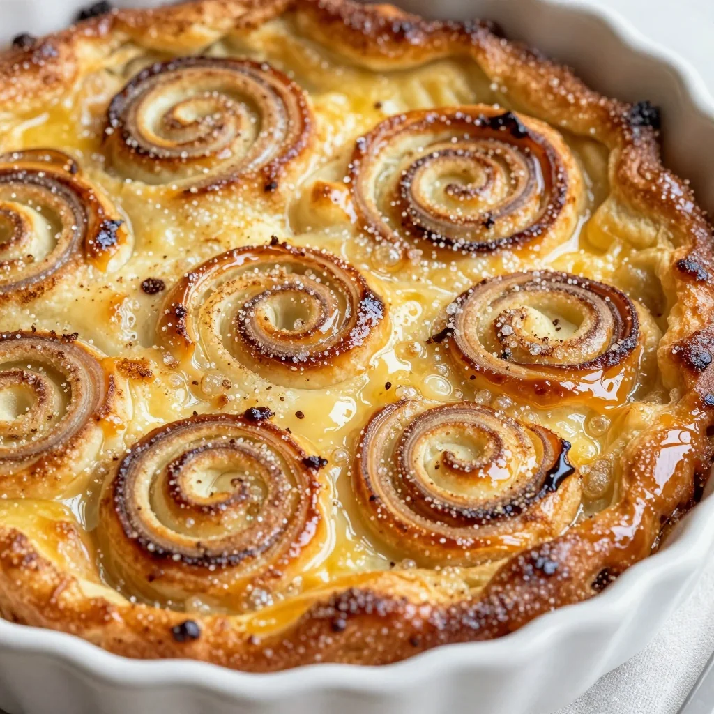 Warm Cinnamon Roll Casserole for New Year's Breakfast
