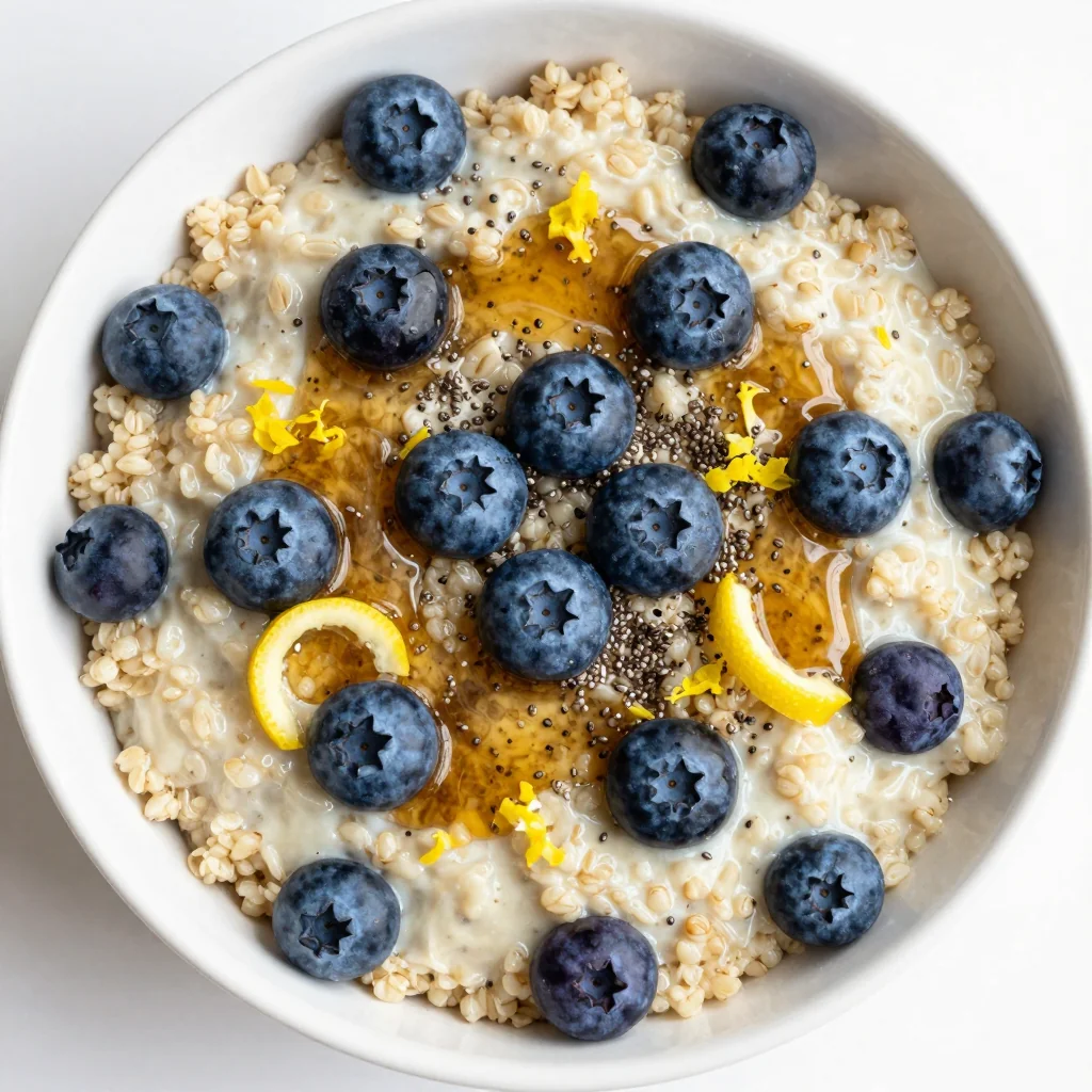 Blueberry Lemon Breakfast Quinoa for a Zesty Bowl