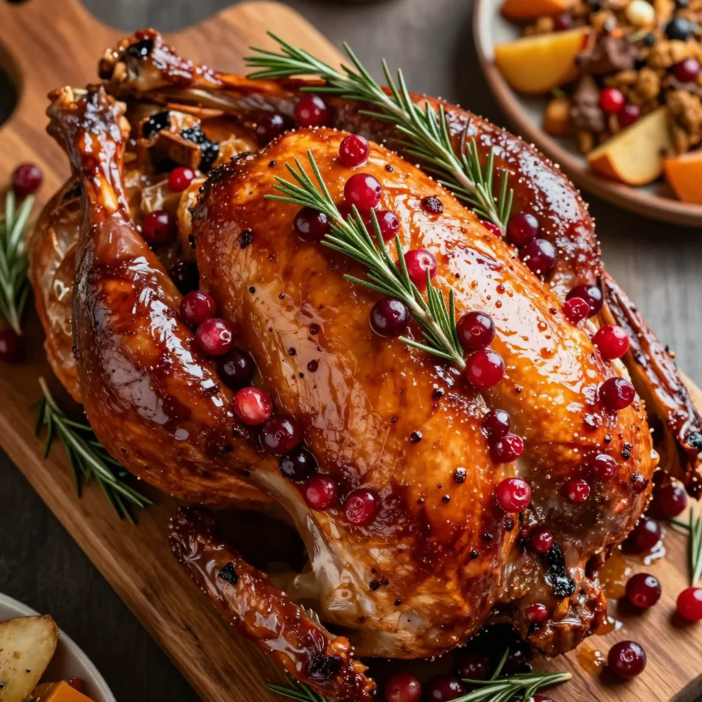 New Year's Day Cranberry Glazed Turkey Breast for a Feast