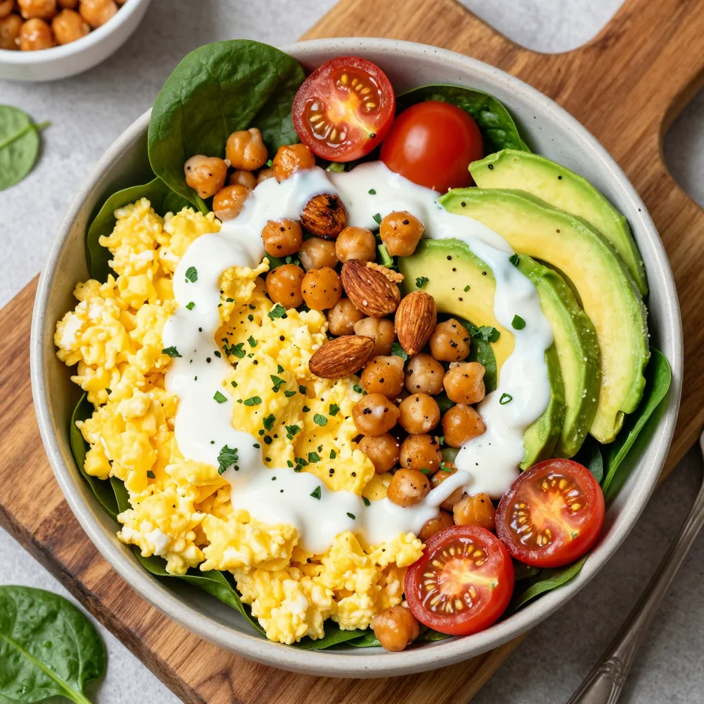 High Protein Breakfast Salad for NFL Game Day