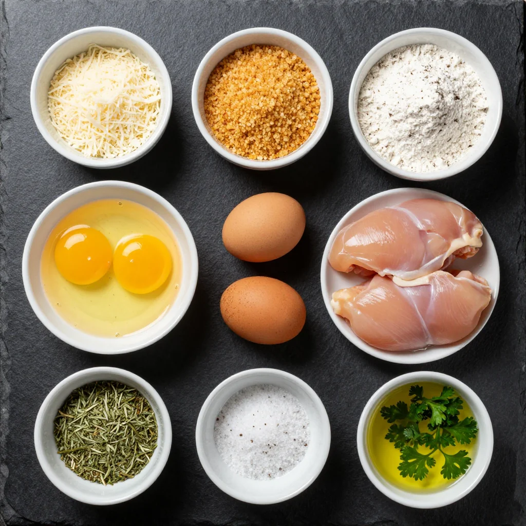 Fresh ingredients arranged on a wooden board