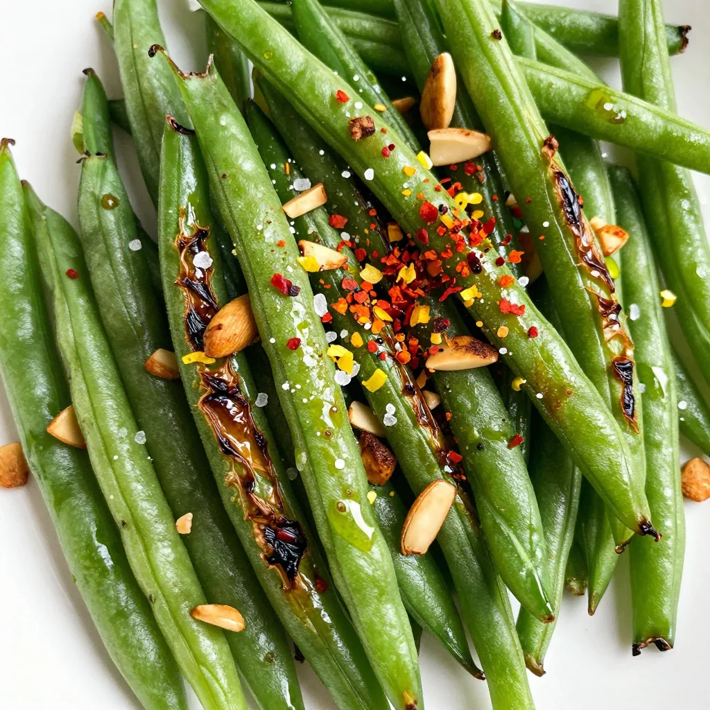 Crispy Roasted Green Beans with Almonds for Healthy Side