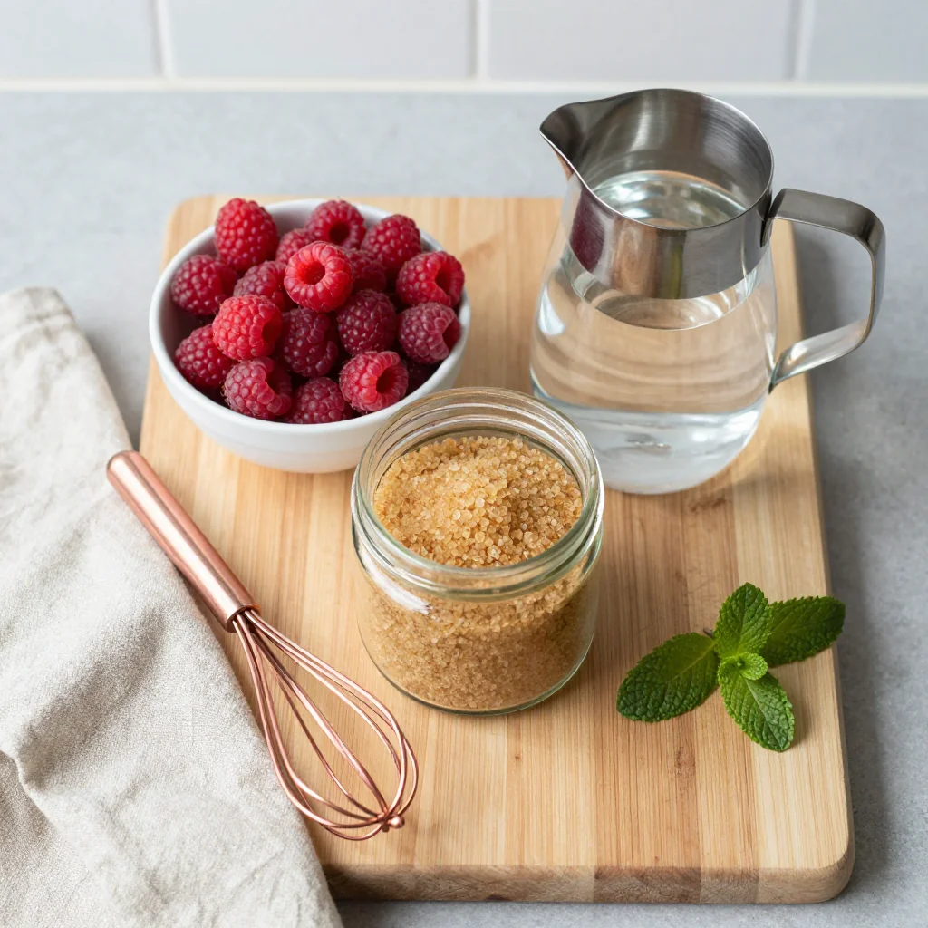 All ingredients for Raspberry Sorbet 3 Ingredients