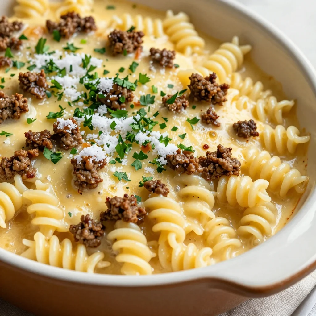 One-Pot Creamy Beef and Noodle Casserole for a Classic Dinner
