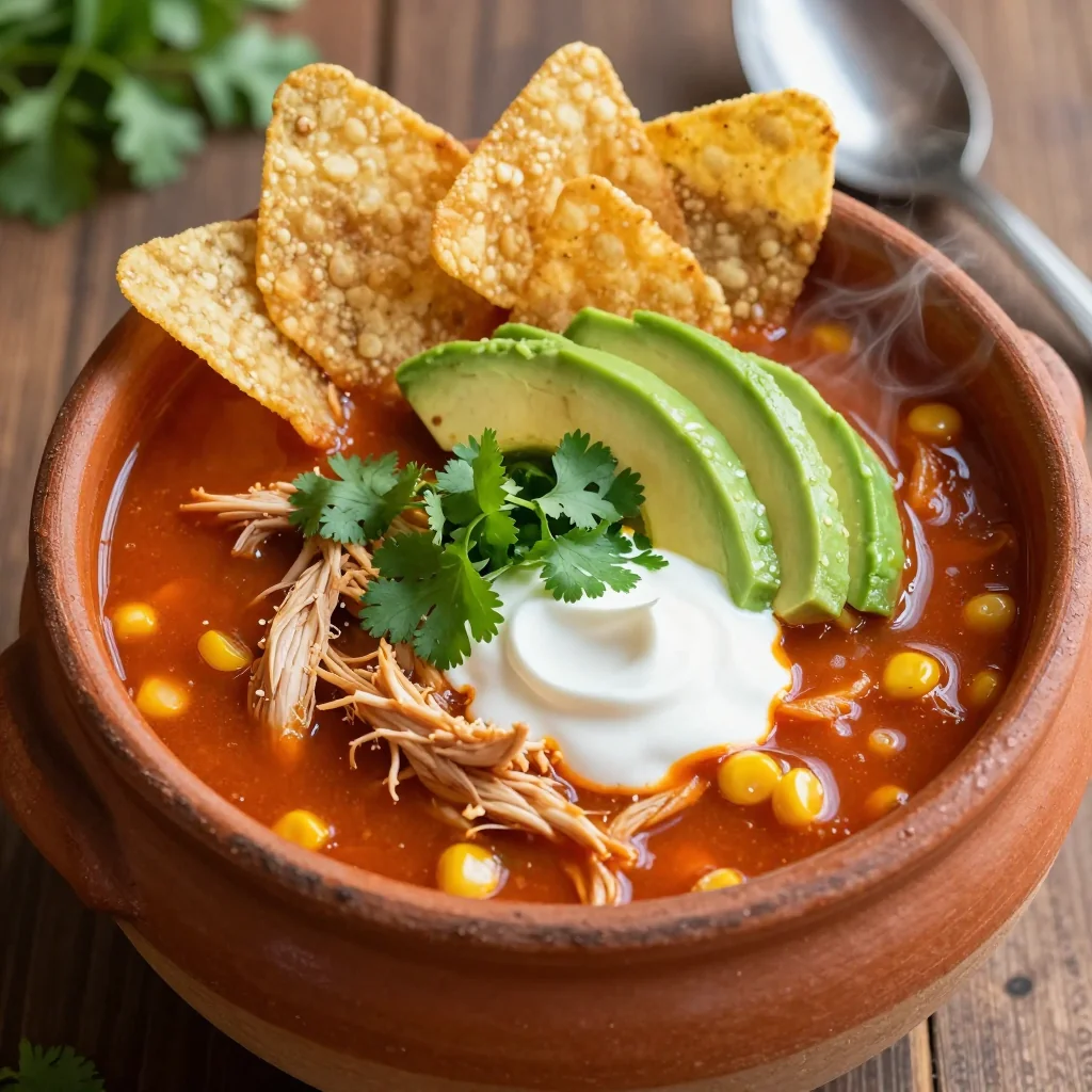 Cozy Slow Cooker Creamy Chicken Enchilada Soup Winter Lunch