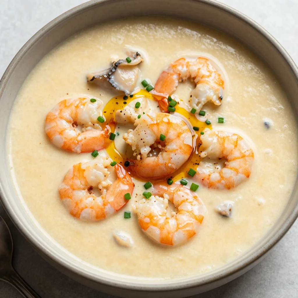 Creamy Seafood Chowder with a Touch of Sherry