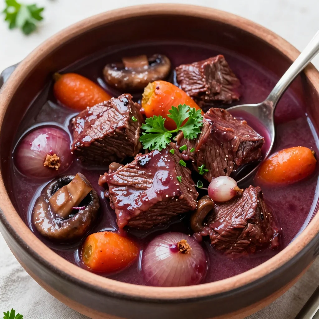 Slow Cooker Beef Bourguignon for MLK Dinner