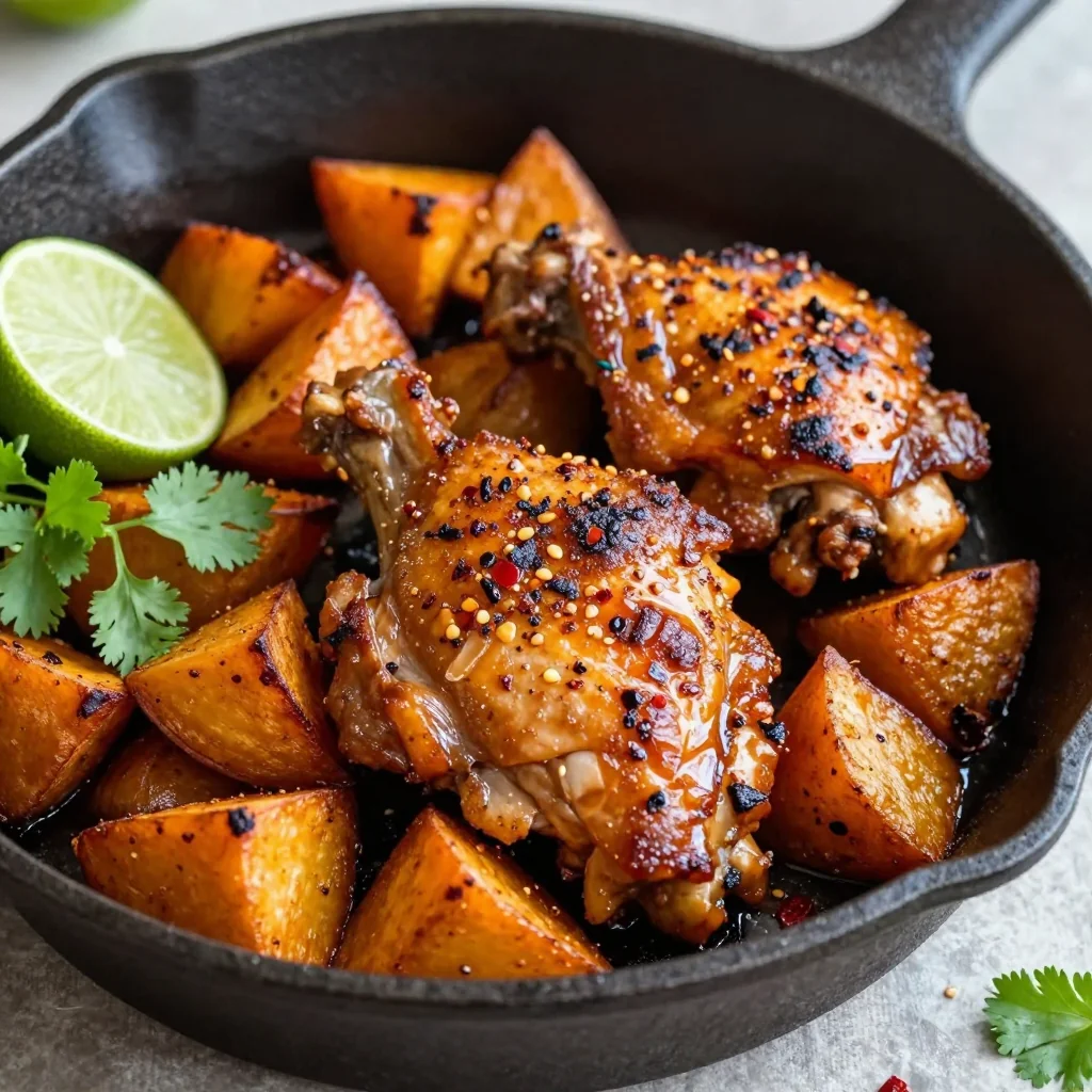 Spicy Chicken and Sweet Potato Skillet for Clean Eating