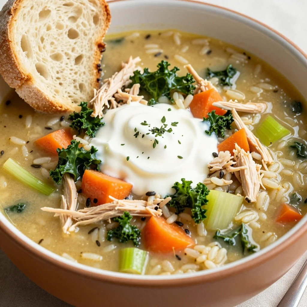 Cozy Creamy Chicken and Wild Rice Soup That is Full of Vegetables