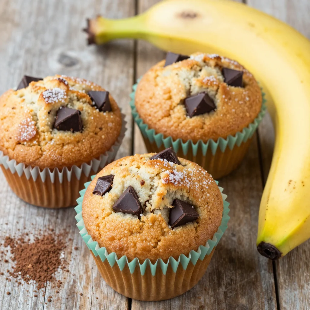 Double Chocolate Banana Bread Muffins For Kids Lunch