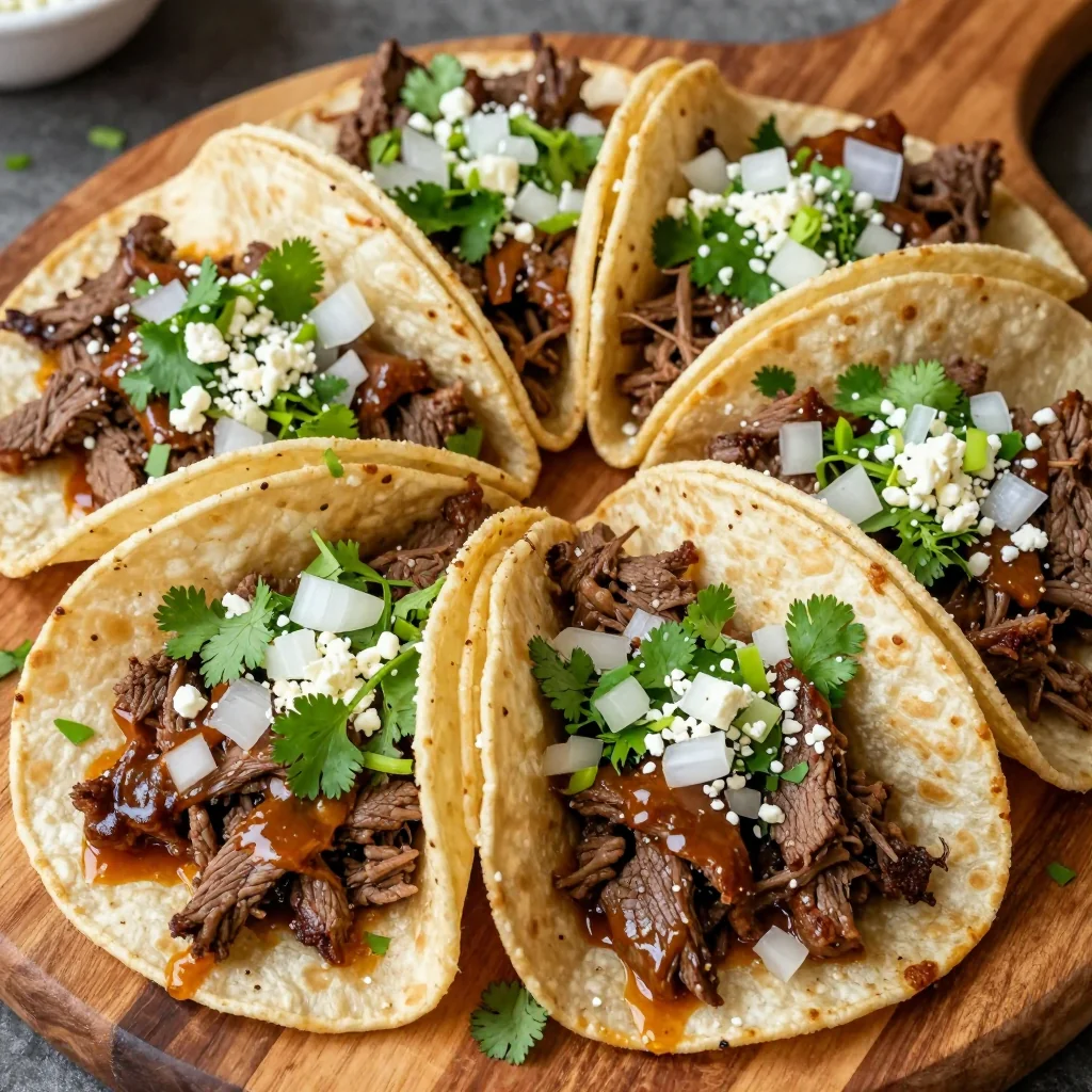 Slow Cooker Beef Tacos for NFL Playoff Game Day Dinners
