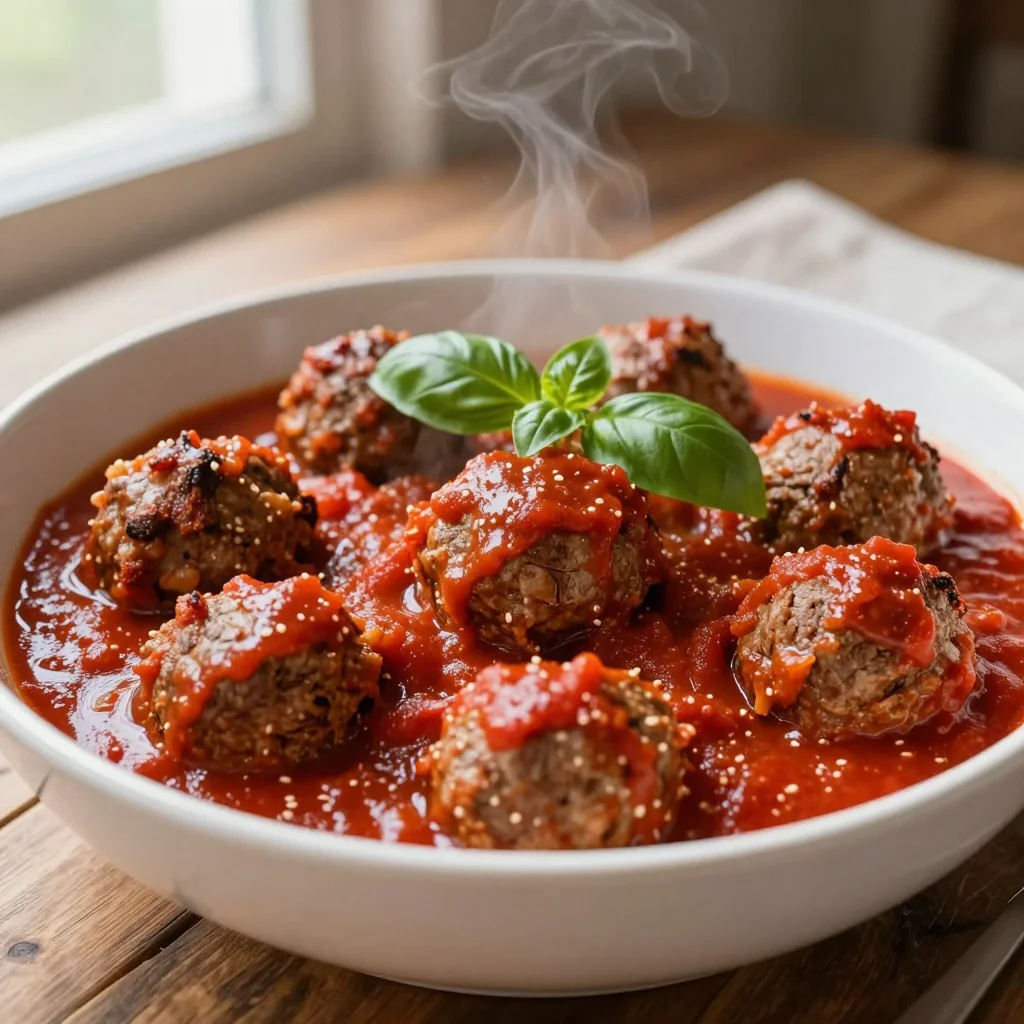 Beef Meatballs with Marinara Sauce