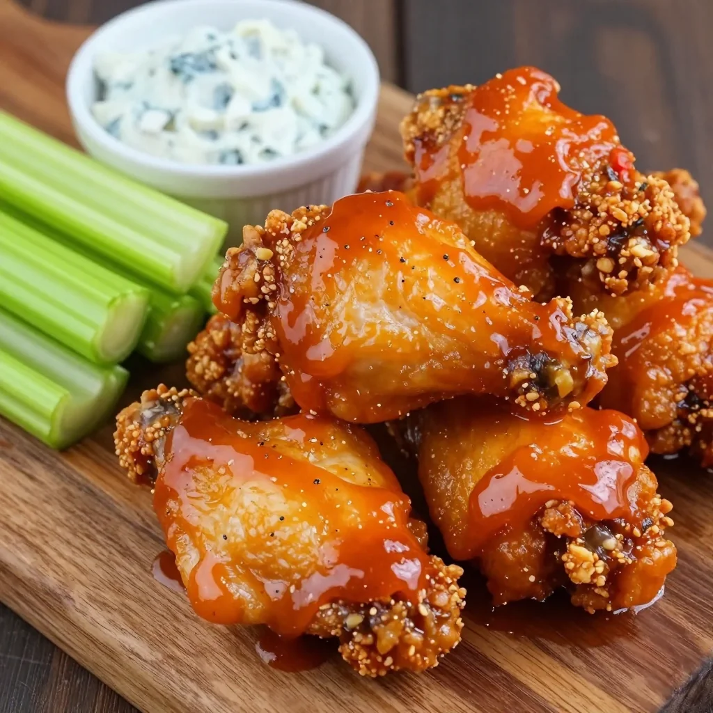 NFL Playoff Chicken Wings with Buffalo Sauce