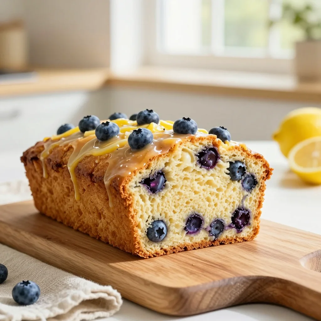 Lemon Blueberry Bread with Lemon Glaze