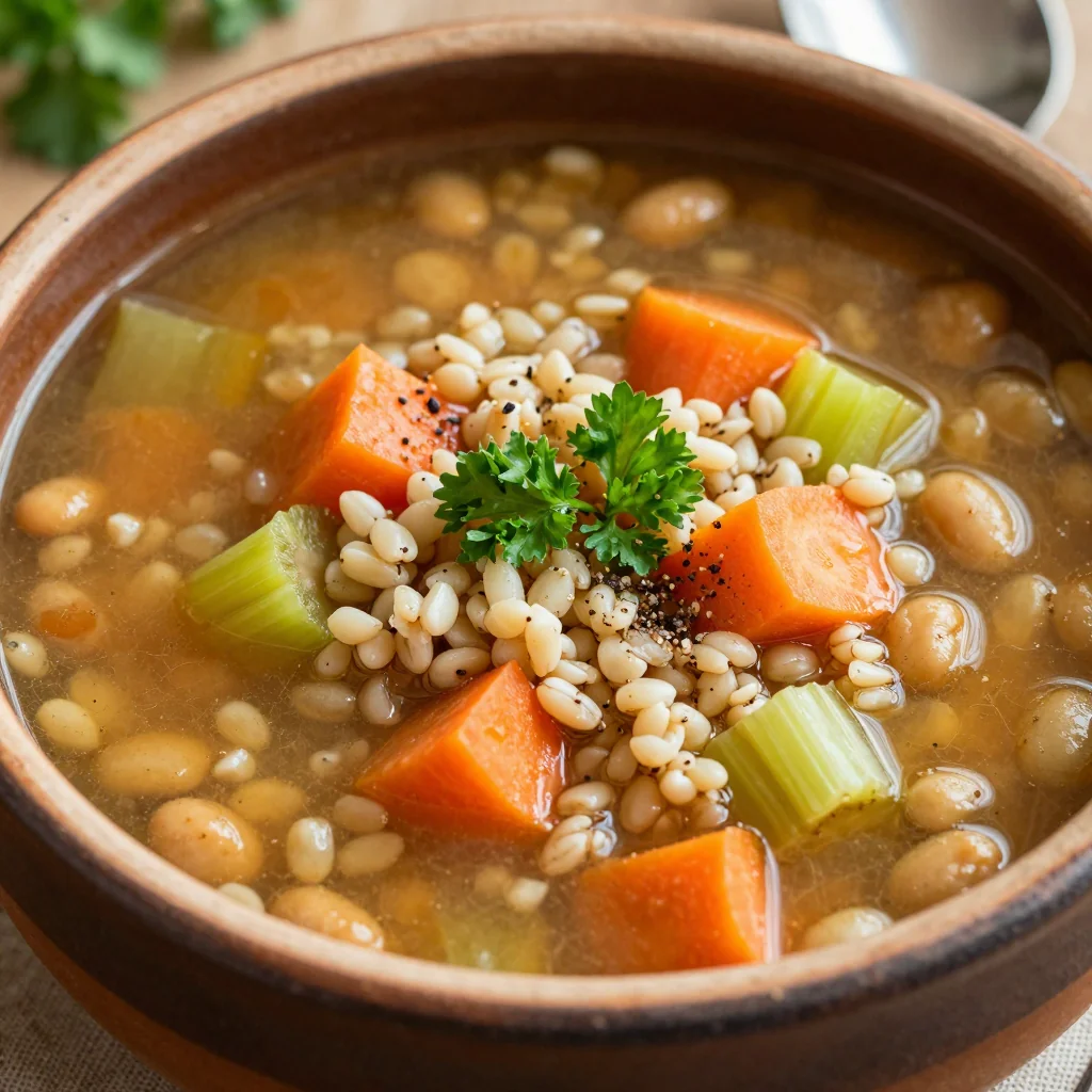 Hearty Vegetable Soup with Beans and Barley