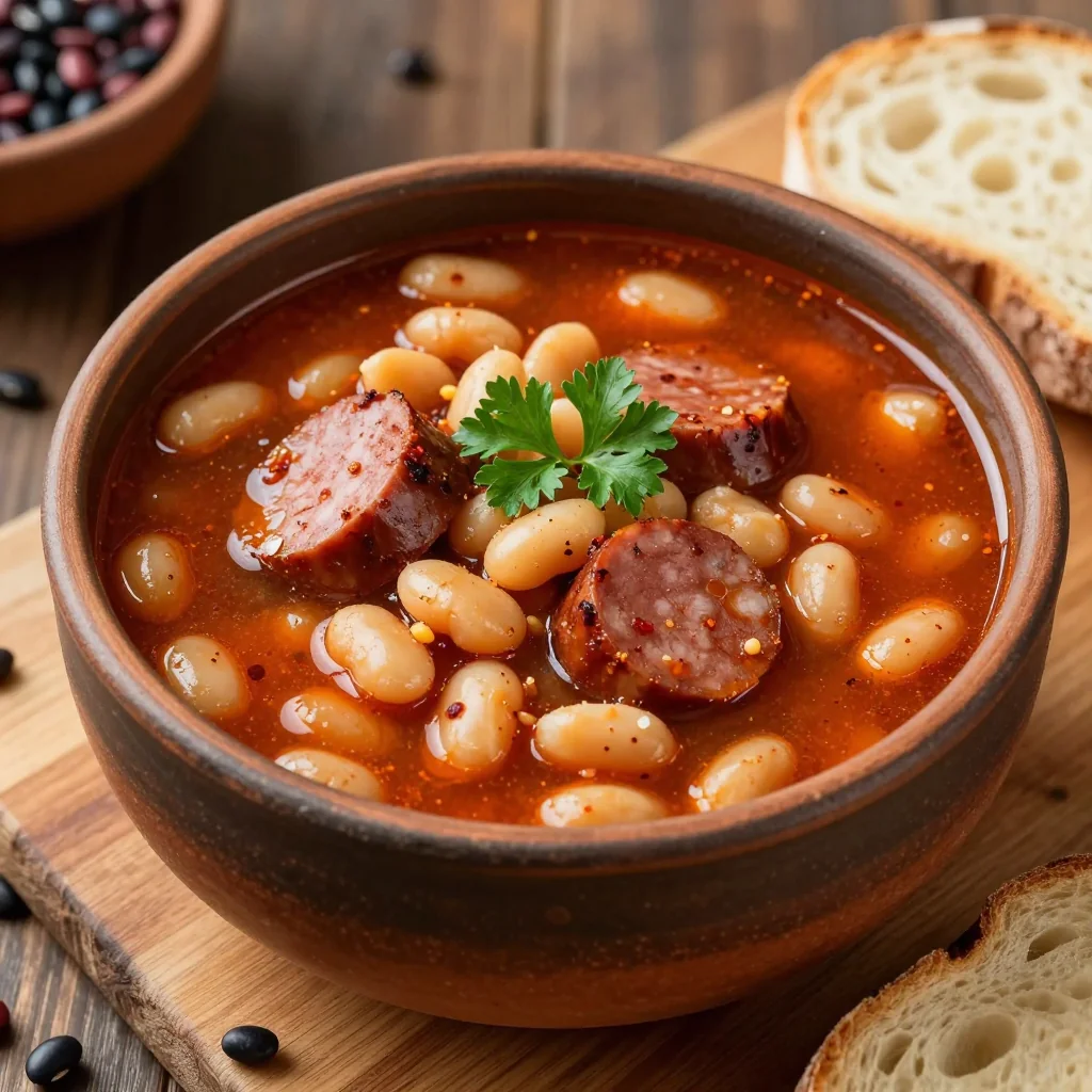 Spicy Sausage And White Bean Soup For Game Day